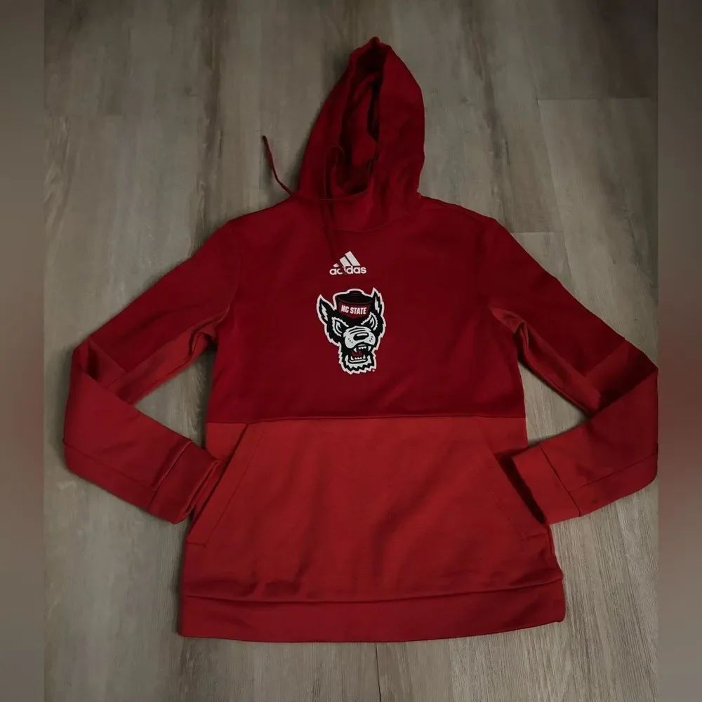 Adidas Bold Red Hoodie with NC Graphic Logo